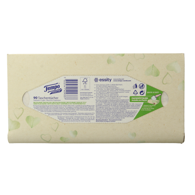 Tempo Tissue box natural & soft 4-ply 90 Pieces