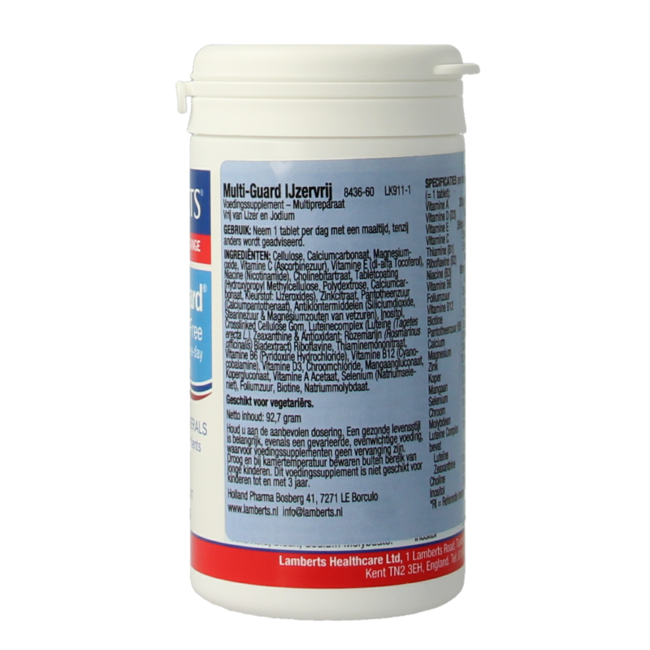 Multi-guard ijzervrij 60 Tabletten