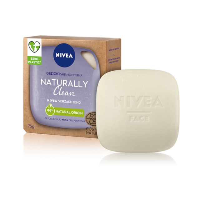 Pastilla limpiadora facial Nivea Naturally Clean Suavizante 75 Gramos