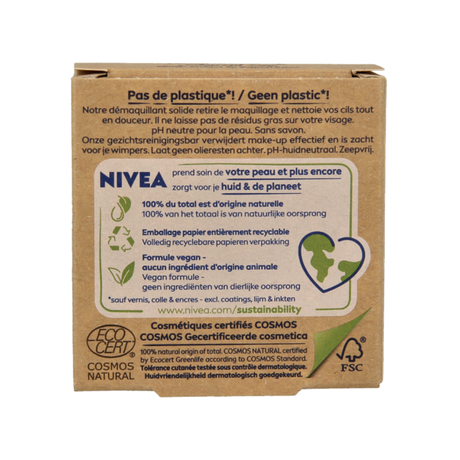 Nivea Naturally Clean make-up remover 75g