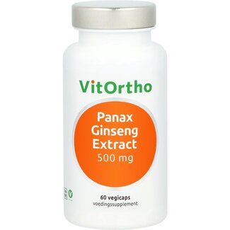 VitOrtho VitOrtho Panax ginseng extract 500mg 60 Cápsulas vegetarianas