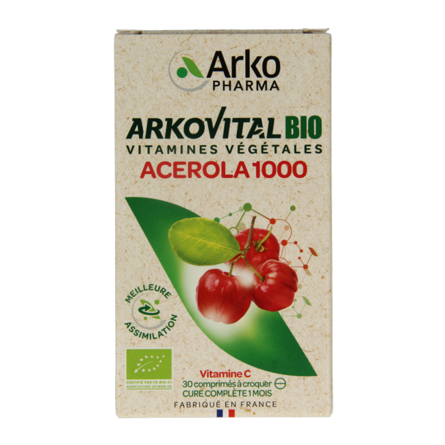 Arkovital Acerola 1000 Organic 30 Chewable Tablets