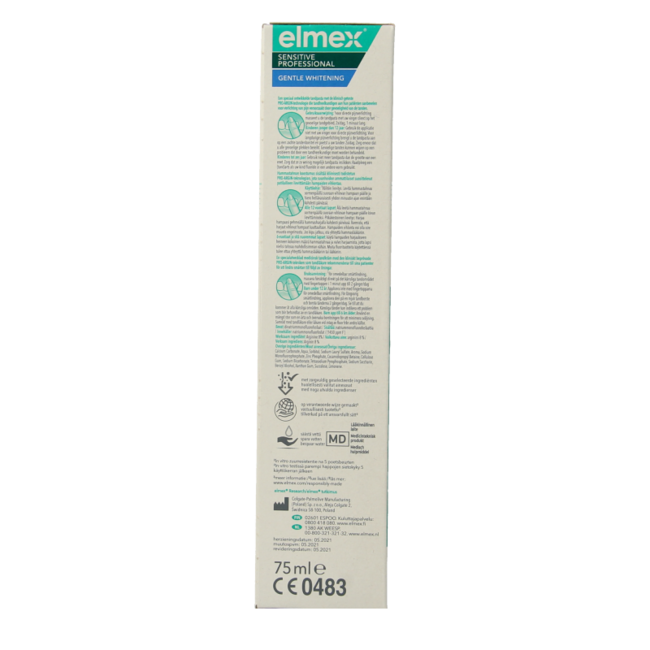 Elmex Toothpaste sensitive gentle white professional 75 Millilitres