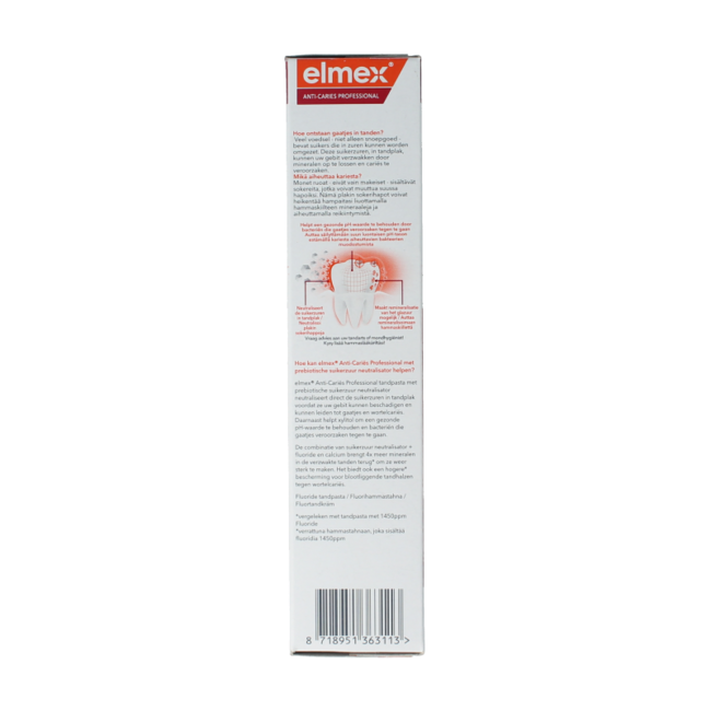 Anti-caries professional toothpaste 75 Millilitres