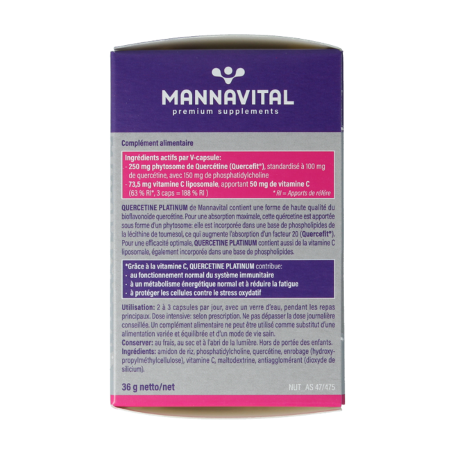 Mannavital Kwercetyna platinum 60 Kapsułek wegetariańskich
