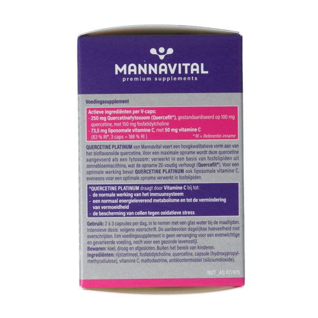 Mannavital Quercetine platinum 60 Vegetarian capsules