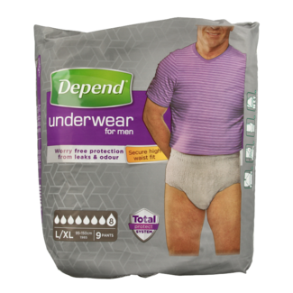 Depend Depend Pants for Men Super Size L/XL 9 Pack