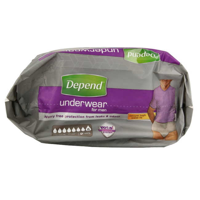 Mutandine Assorbenti Depend Uomo Super Taglia L/XL (9 Pezzi)