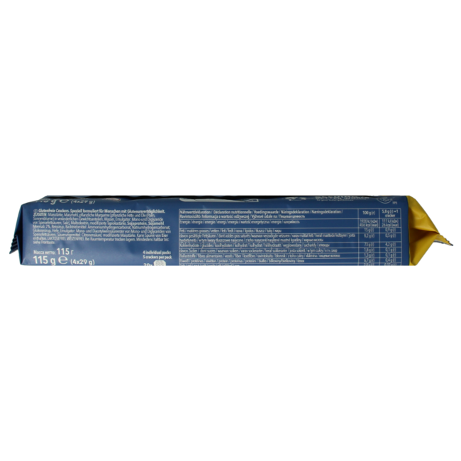 Schar Snackers galleta salada sin gluten 115 gramos