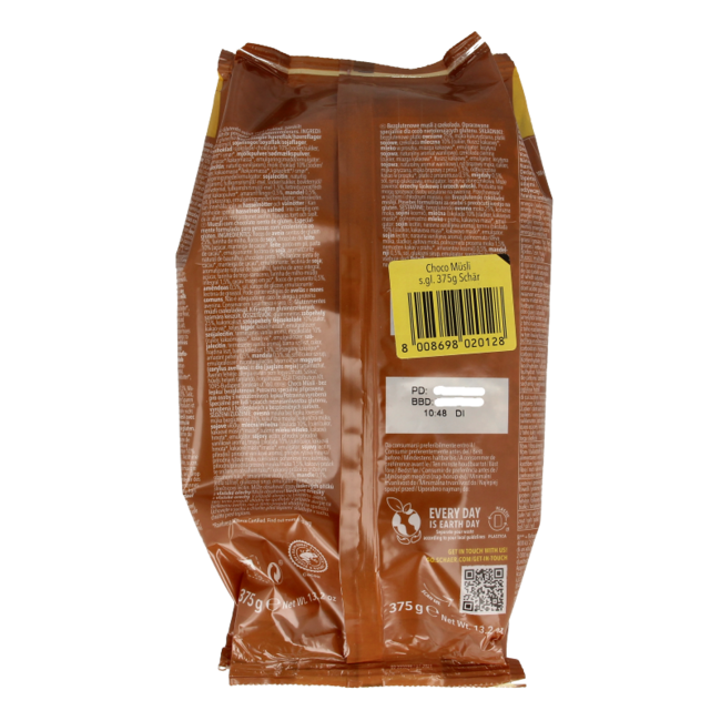 Schar Choco Muesli bezglutenowe 375 Gramów