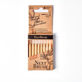 Nextbrush Cepillos interdentales cónicos de bambú Nextbrush ISO 4 (8 unidades)