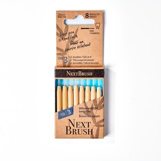 Nextbrush Bamboo interdental brushes ISO 3 8 pieces