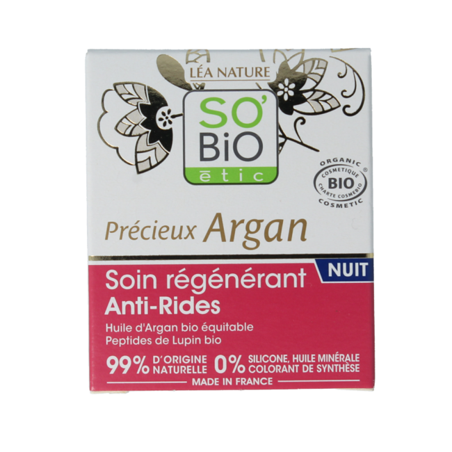 SO'BiO étic Crème de nuit hydratante anti-rides 50 ml