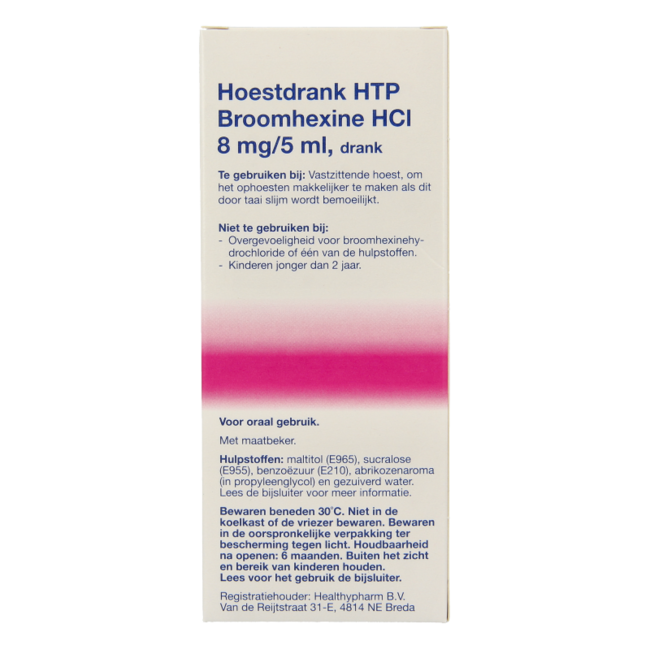 Sirop contre la toux Bromhexine 8 mg 150 ml