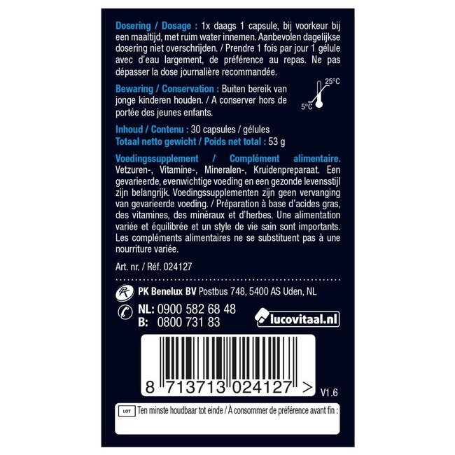 Lucovitaal Mémoire & concentration 30 gélules