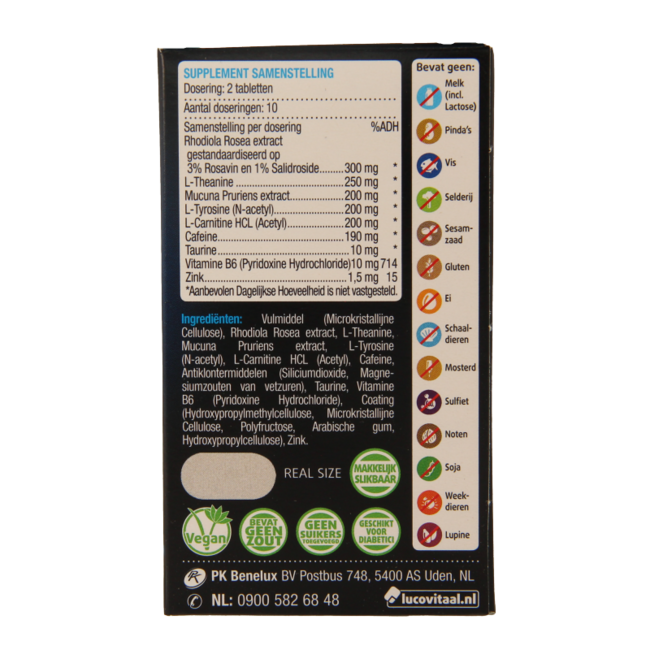 Lucovitaal Mentale focus pil 20 Tabletten