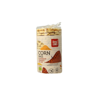 Lima Lima Organic Corn Cakes with Linseed 130 Grams