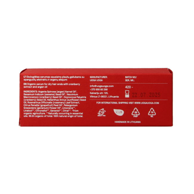 Uoga Uoga Intense Vegan Hair Serum 15 Millilitre