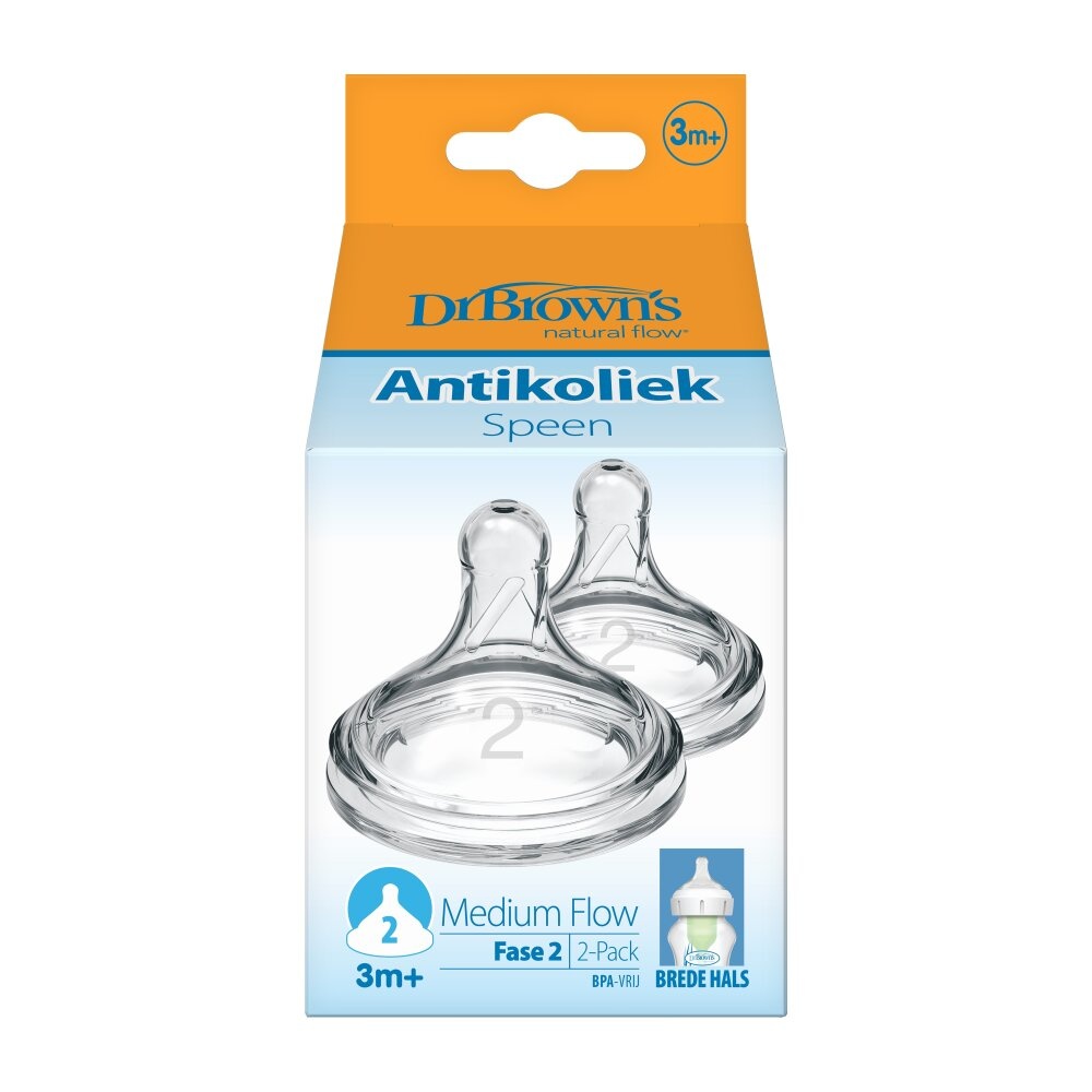 Options+ speen fase 2 brede halsfles 2 Stuks