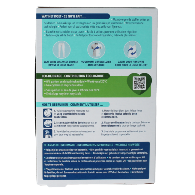 Doekjes active white 15 Stuks