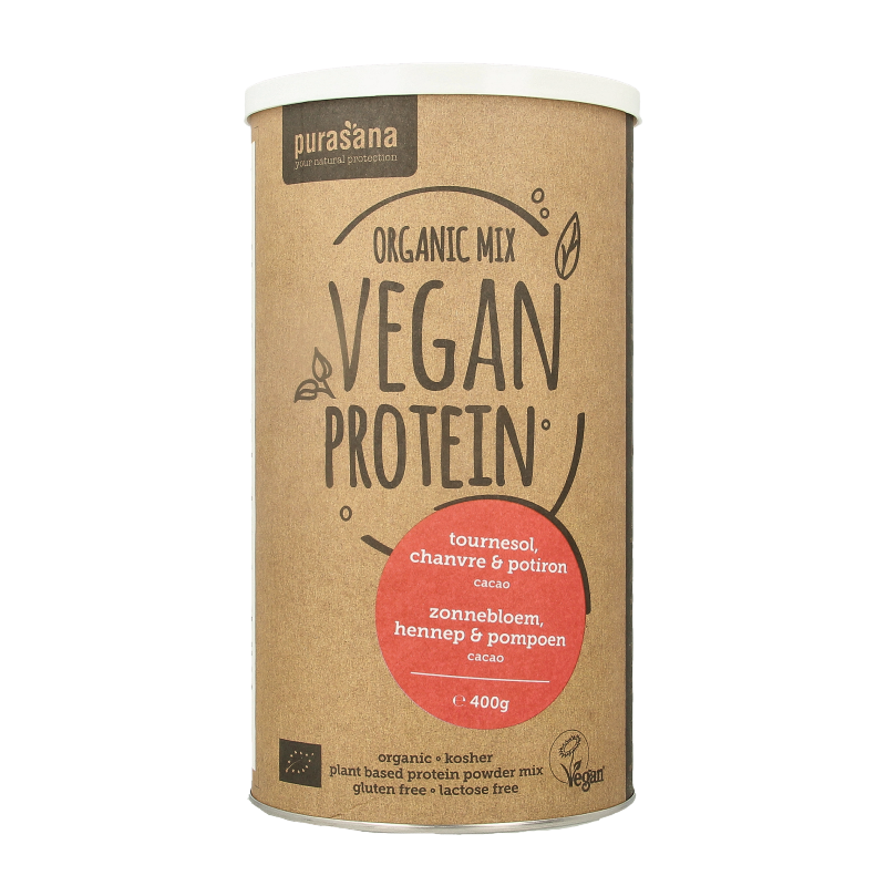 Purasana Proteine Girasole Canapa Zucca Cacao Vegan Bio
