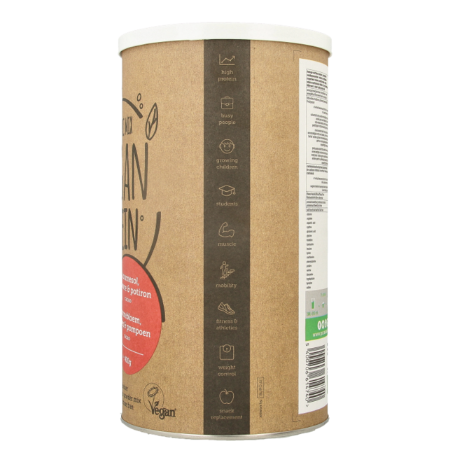 Purasana Proteine zonnebloem hennep pompoen cacao vegan bio 400 Gram