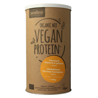 Purasana Purasana Proteína girasol cáñamo calabaza vegana bio 400 gramos