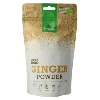 Purasana Purasana Gember poeder vegan bio 200 Gram
