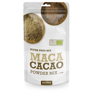 Purasana Purasana Maca & cacao powder mix vegan organic 200 Gram
