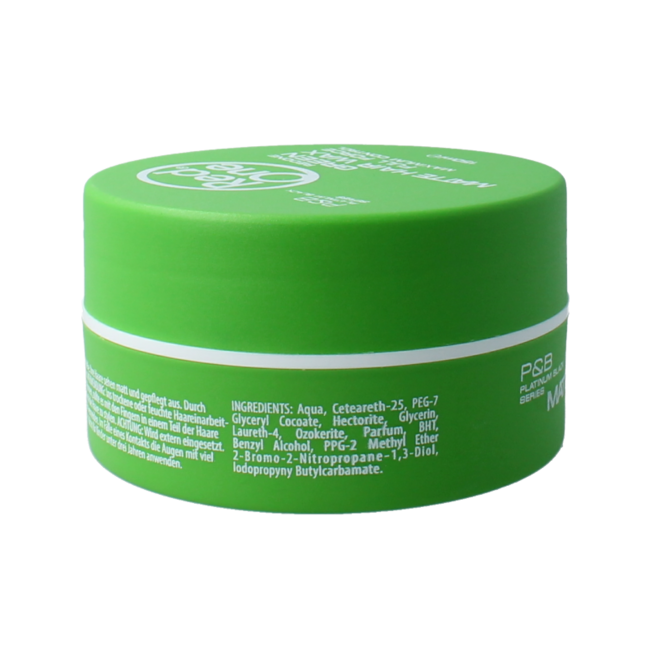 Hair wax green matte wax 150 Millilitres