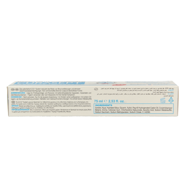 Curasept ADS Dentifrice en gel - 0,12 % de chlorhexidine 75 millilitres
