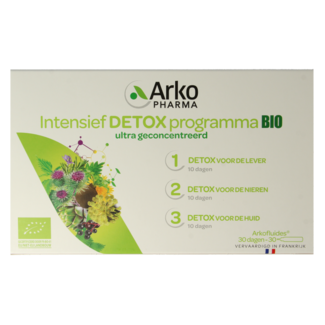 Arkofluids Bio detox cura de 30 días 30 ampollas