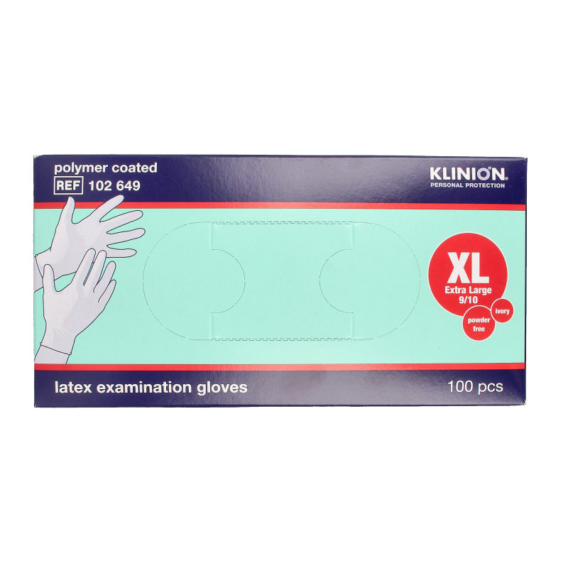 Guanti in Lattice Klinion Misura XL Senza Polvere 100 Pz