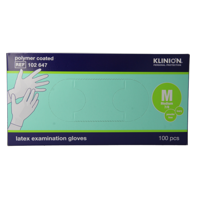 Guanti da esame protettivi in lattice, taglia M, senza polvere, 100 pezzi
