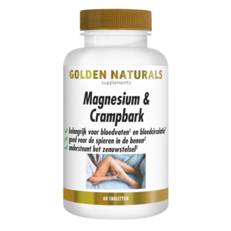 Golden Naturals Golden Naturals Magnesio y corteza de viburno 60 Comprimidos