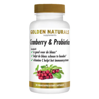 Golden Naturals Golden Naturals Canneberge & Probiotiques 30 gélules végétales