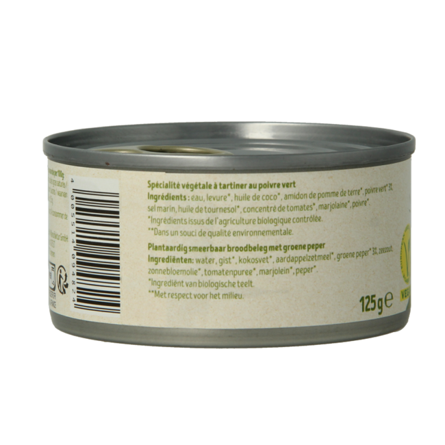 Pate groene peper bio 125 Gram