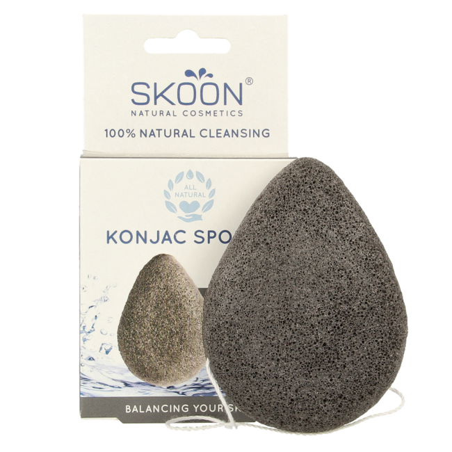 Skoon Konjac esponja carbón de bambú bio 1 unidad