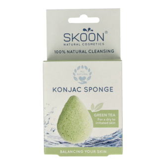Skoon Konjac spons green tea bio 1 Stuks