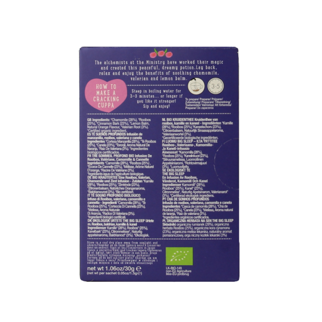 Ministry Of Tea The big sleep bio 20 sachets