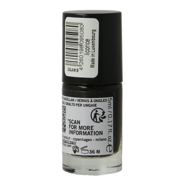 Esmalte de uñas vegano Benecos natural beauty Licorice 20-free de origen vegetal 5 ml