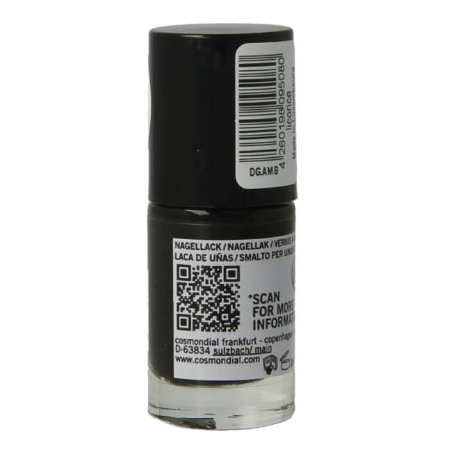 Benecos Natural Beauty Vegan Nail Polish Licorice 20-Free Plant-Based 5ml