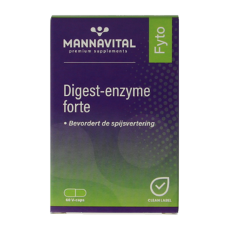 Mannavital Mannavital Digest enzyme forte 60 Vegetarische capsules