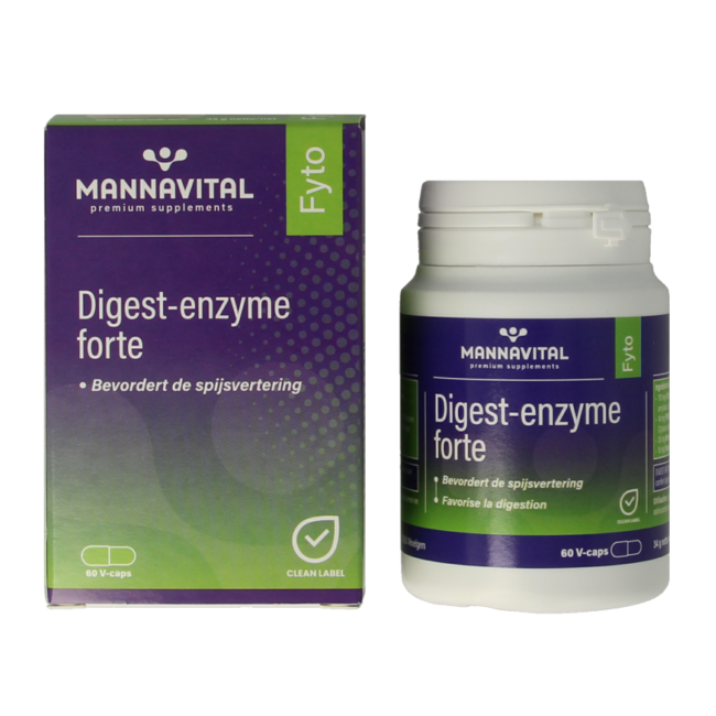 Mannavital Digest enzyme forte 60 Cápsulas vegetarianas