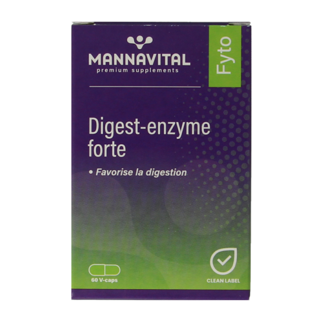 Mannavital Digest enzyme forte 60 Cápsulas vegetarianas