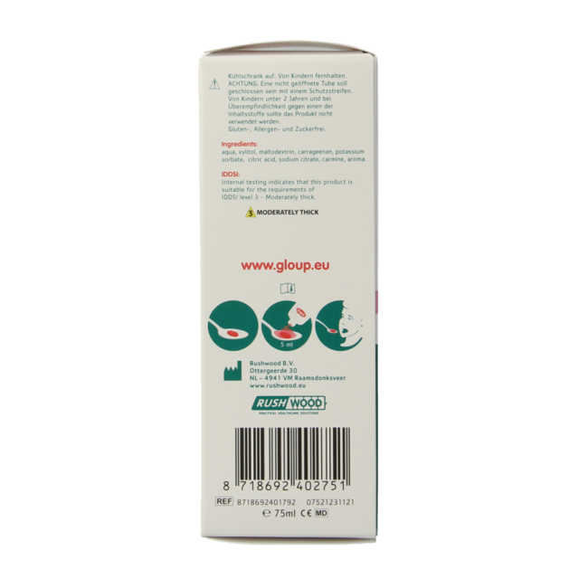 Gloup Zero Medikamenteneinnahme-Gel Himbeere 75 Milliliter