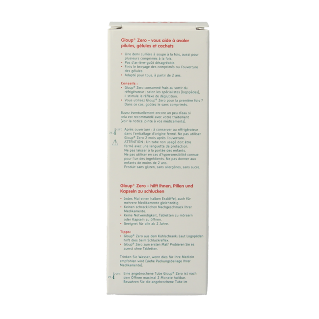 Gloup Zero medicatie inname gel framboos 75 Milliliter