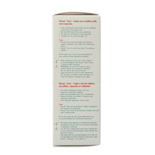 Gloup Zero medicatie inname gel framboos 75 Milliliter