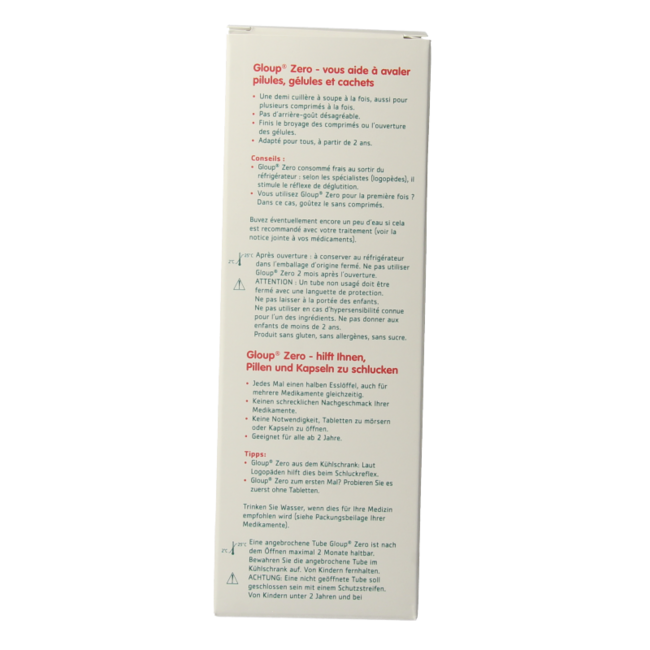 Gloup Zero gel para la toma de medicamentos sabor frambuesa 150 ml