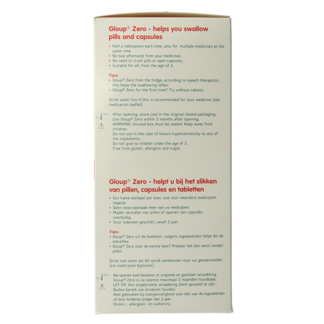 Zero medicatie inname gel framboos 500 Milliliter